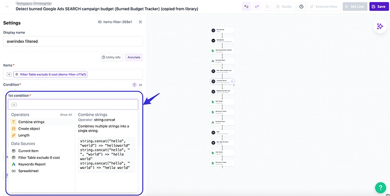 Past Version of the Formula Builder