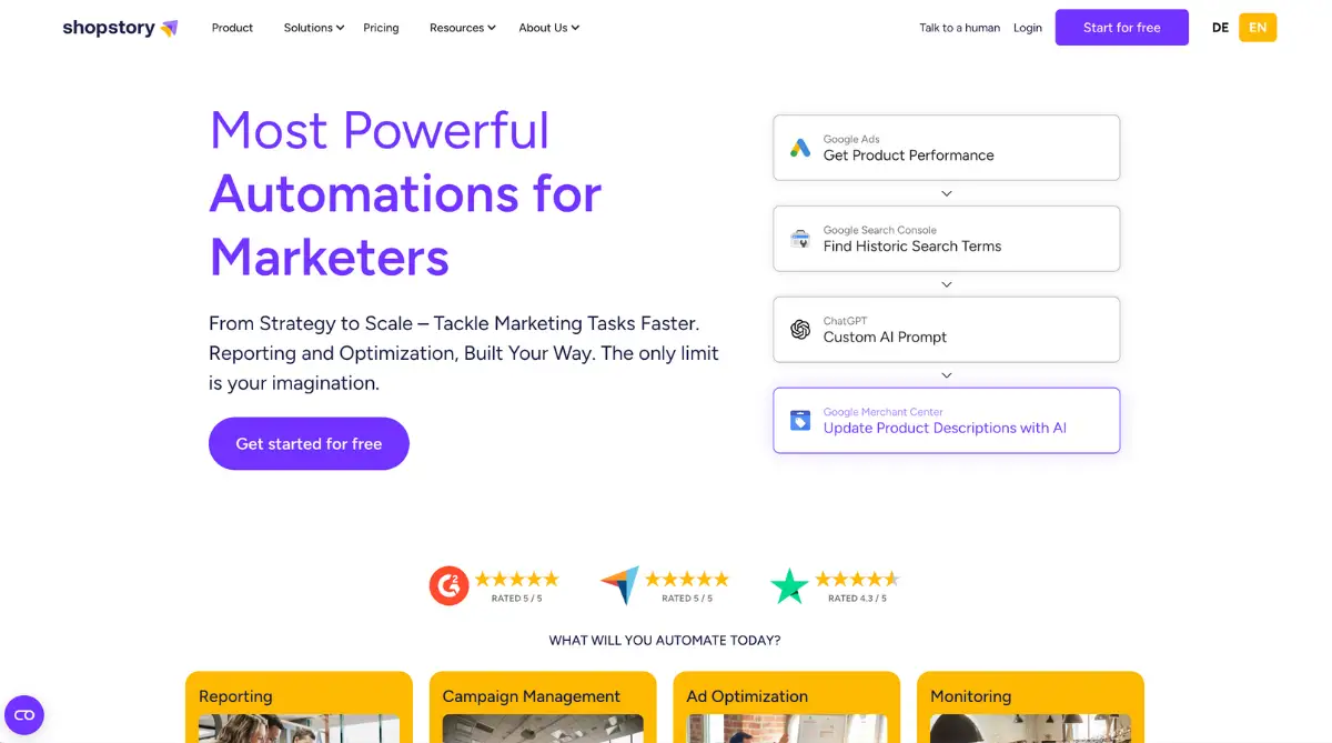 Shopstory Top Tool for Product Feed Management in 2025