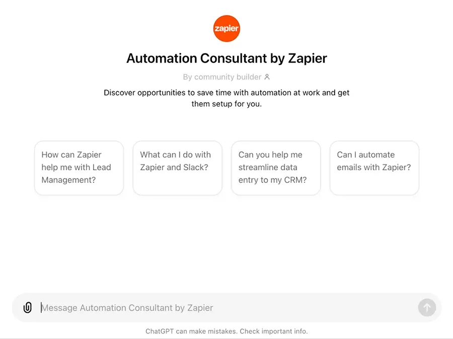 The Zapier plugin for ChatGPT from OpenAI