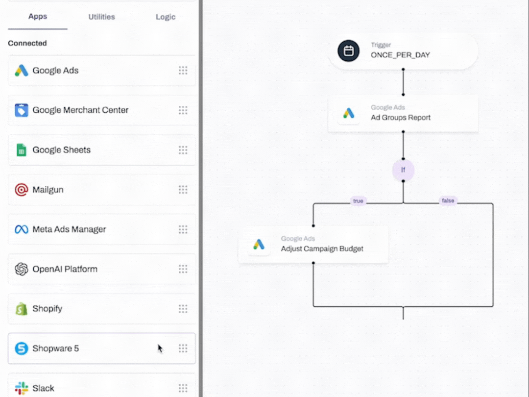 A look at our drag-and-drop flow builder